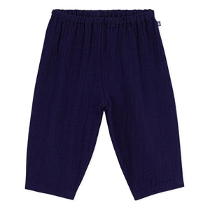 Petit Bateau – Hose aus Bio-Baumwollgaze | Nachtblau
