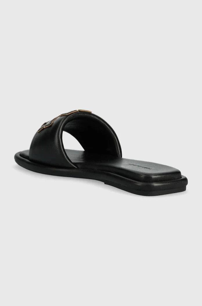 Tory Burch Double T Sport Slide Deri Terlik