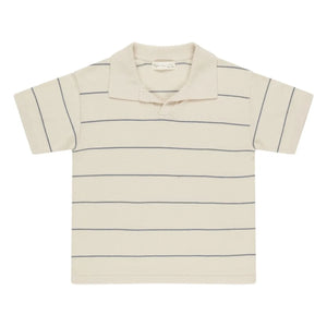 Rylee + Cru - Terry Gestreiftes Polo | Ecru