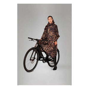 Rainkiss - Dunkler Leopard Wasserdichter Poncho - Damenkollektion | Braun