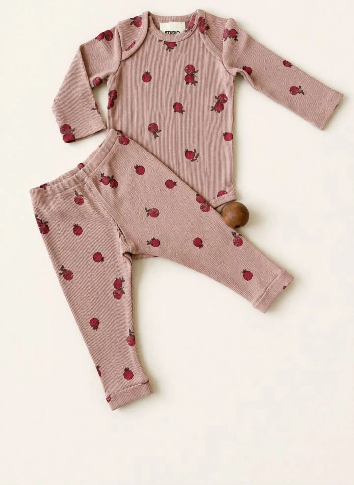 Studio Bohème - Rom Pom Nar Relief Organic Cotton Leggings | Beige