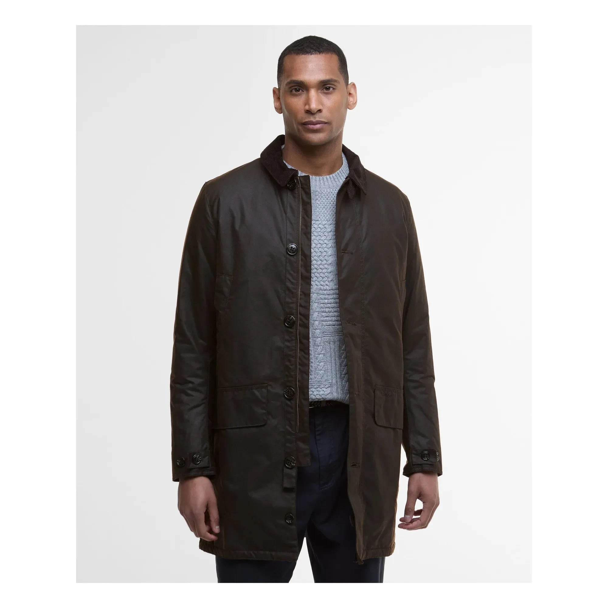 Barbour – Mac Waxed Jacke | Braun