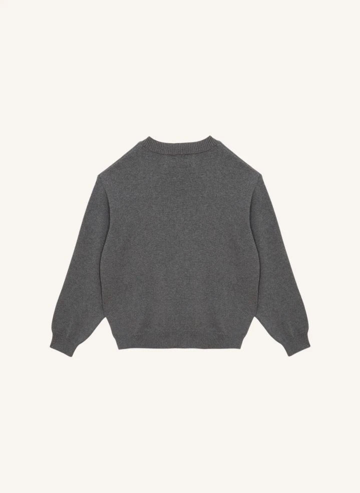 Smallable Kid - Harcourt Organischer Baumwollpullover | Grau meliert