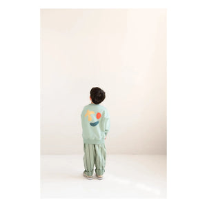 Jenest - Happy Bird Bio-Baumwoll-Sweatshirt | Mandelgrün