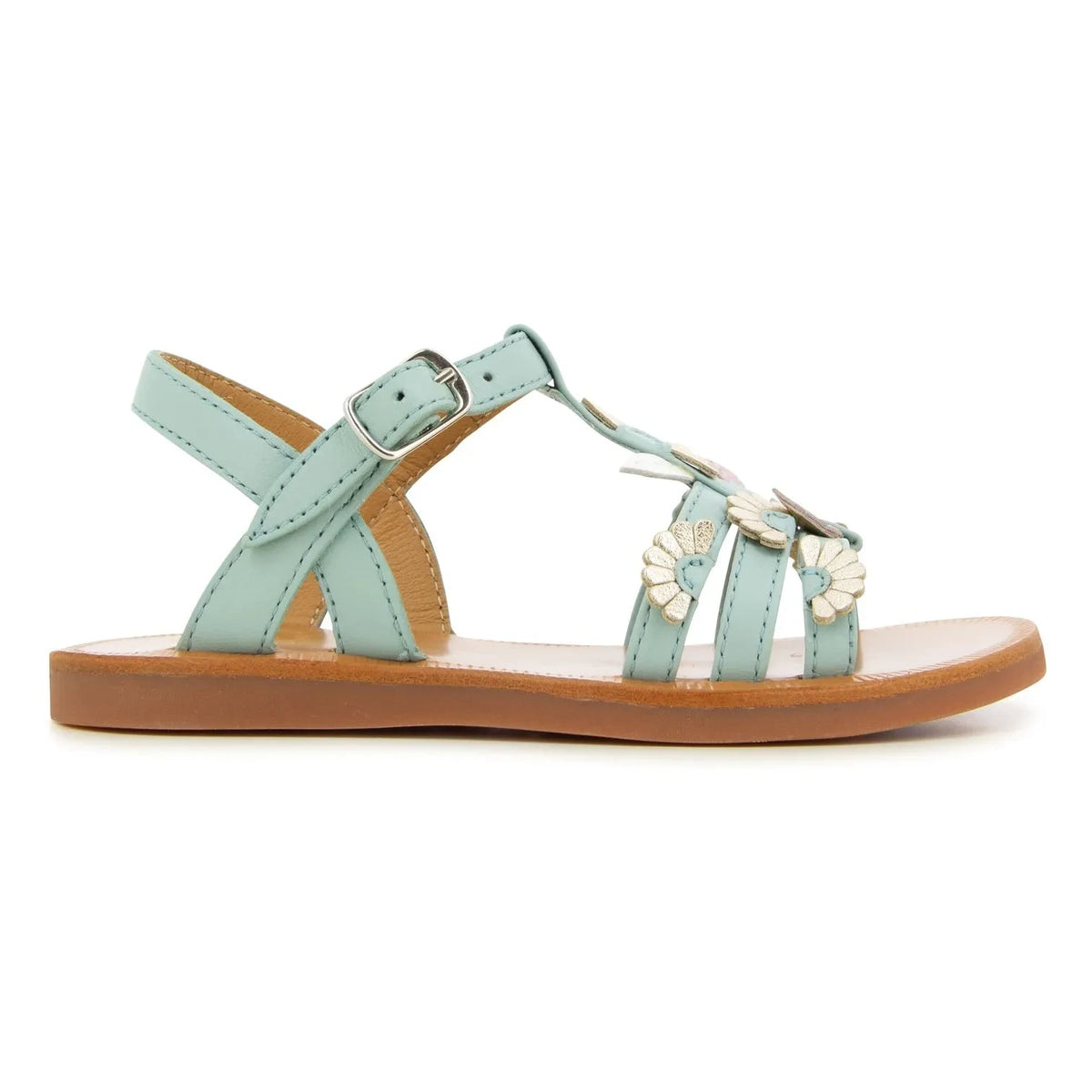 Pom d'Api - Plagette Multi Daisy Sandalen | Türkis