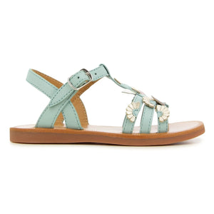 Pom d'Api - Plagette Multi Daisy Sandalen | Türkis