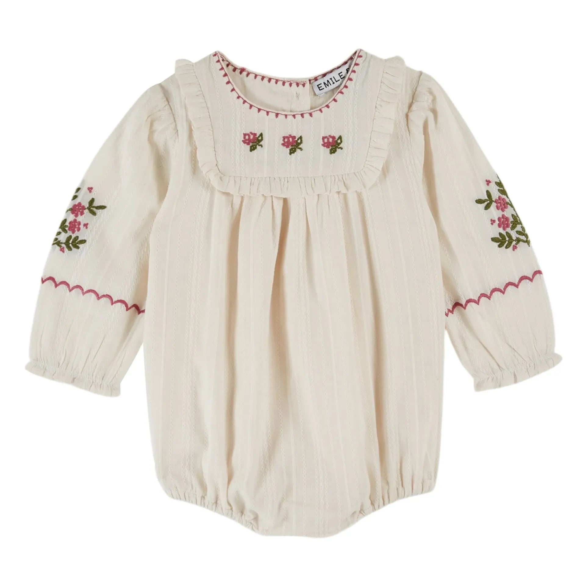 Emile et Ida - Rosebud Strampler | Creme