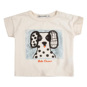 Bobo Choses - Dalmatiner Baby-T-Shirt aus Bio-Baumwolle | Ecru