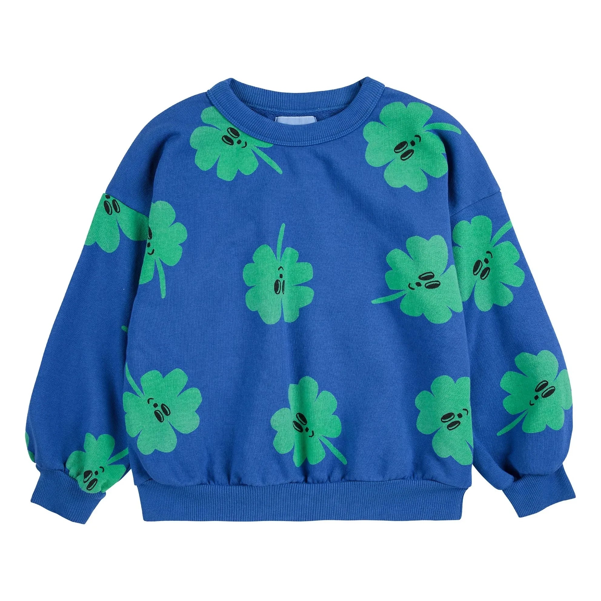 Bobo Choses - Trèfles Bio-Baumwoll-Sweatshirt | Blau