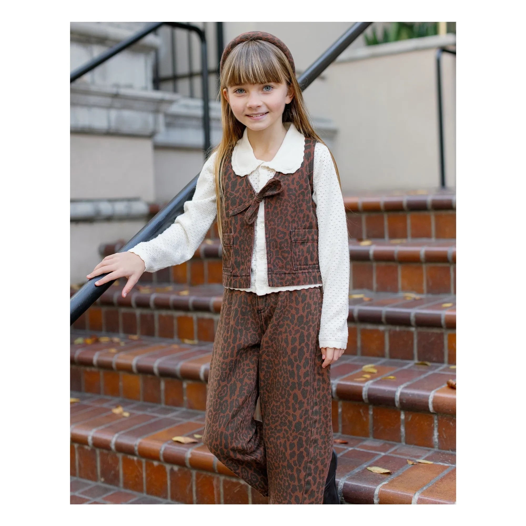 Rylee + Cru - Leoparden Barrel Hose | Braun