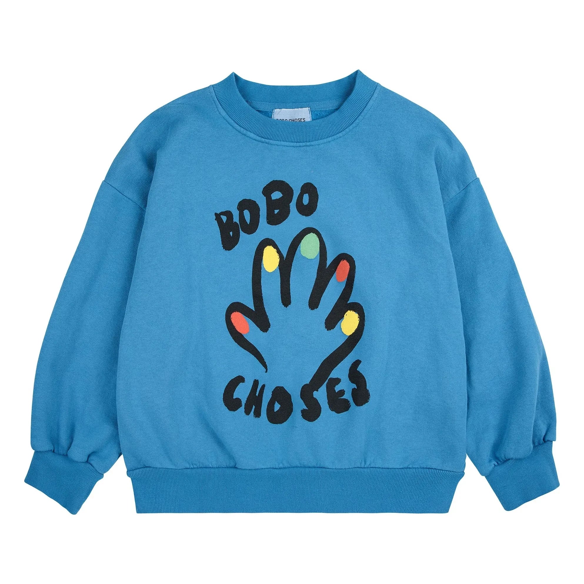 Bobo Choses - High Five Bio-Baumwoll-Sweatshirt | Blau