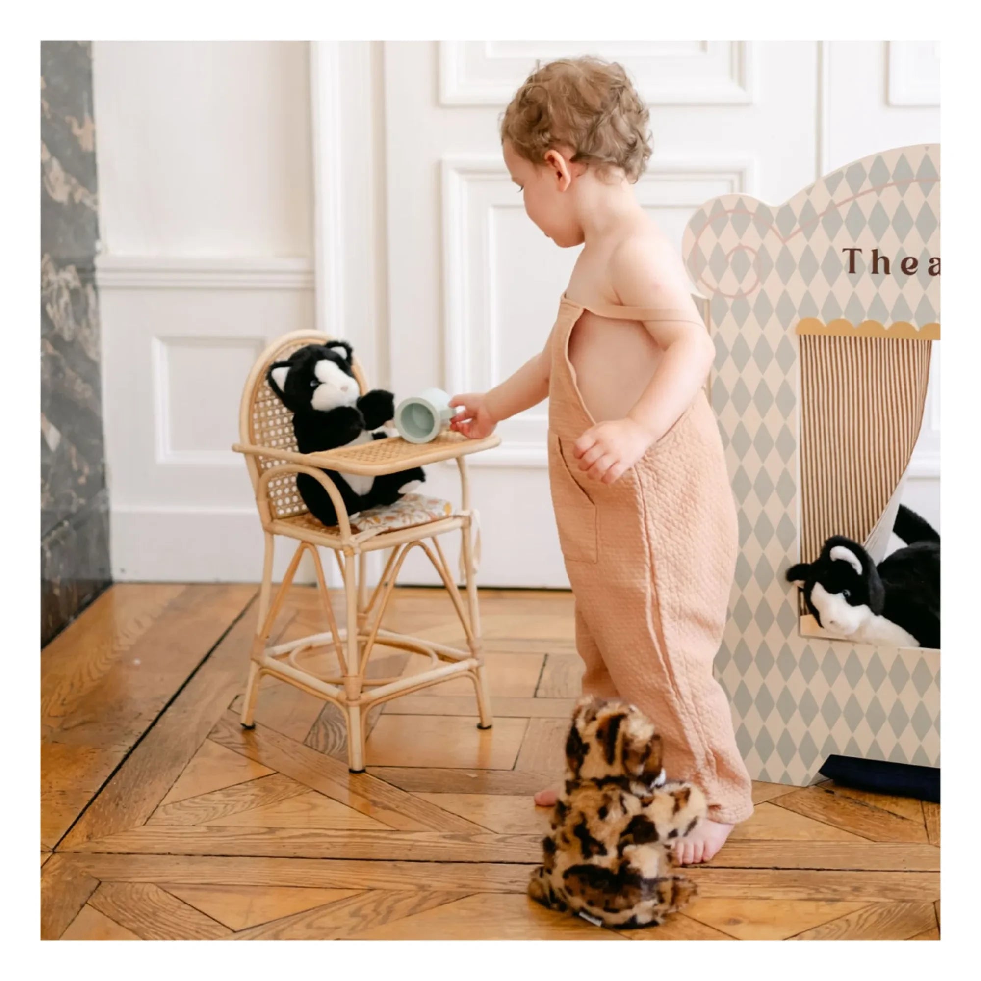 La Pelucherie - Gustave Katze Plüsch 25 cm | Schwarz/Weiß