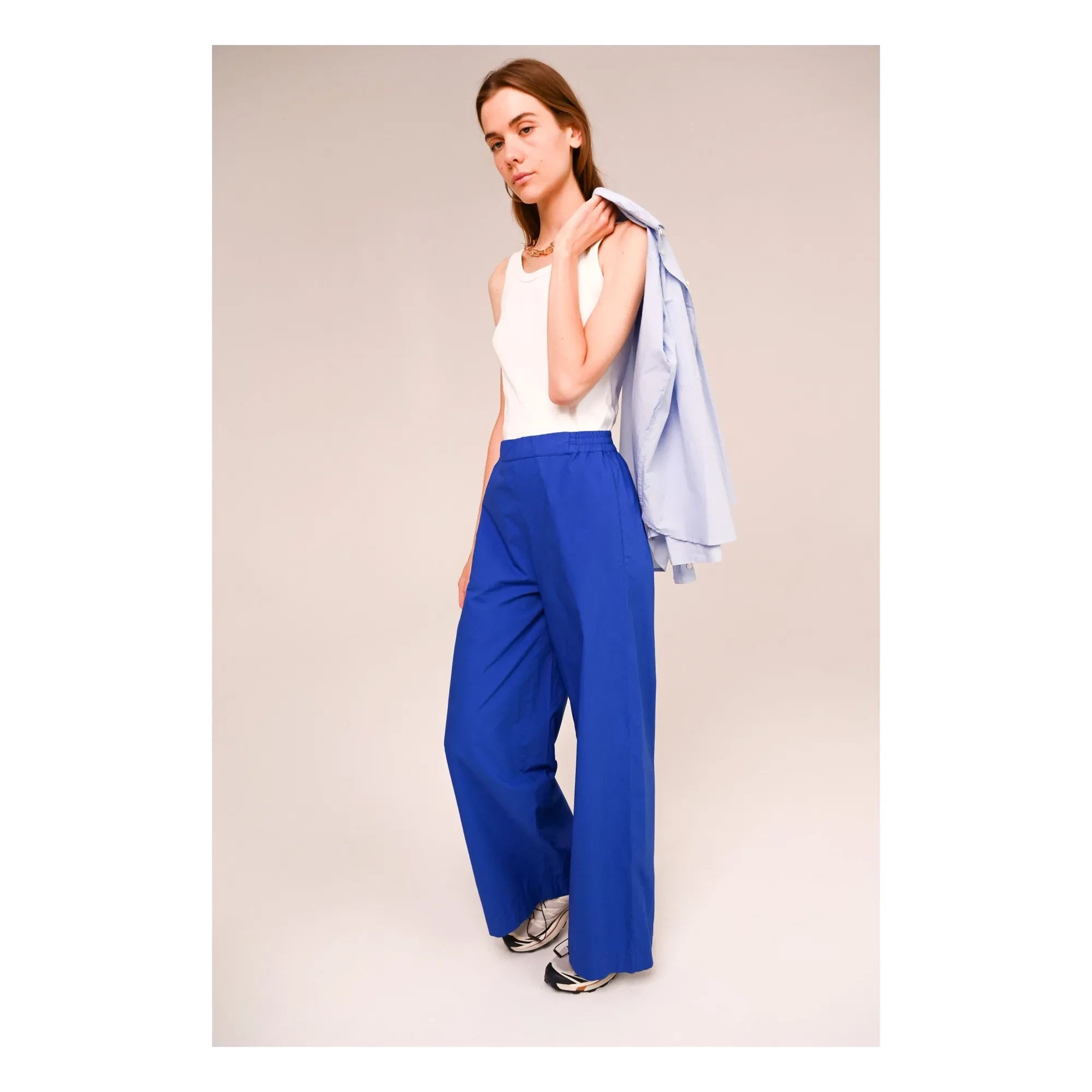 Sacrécoeur - Lola Magna Popeline Hose | Blau