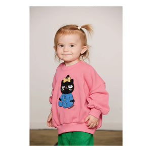 Mini Rodini - Sweatshirt Katze Bio-Baumwolle | Rosa
