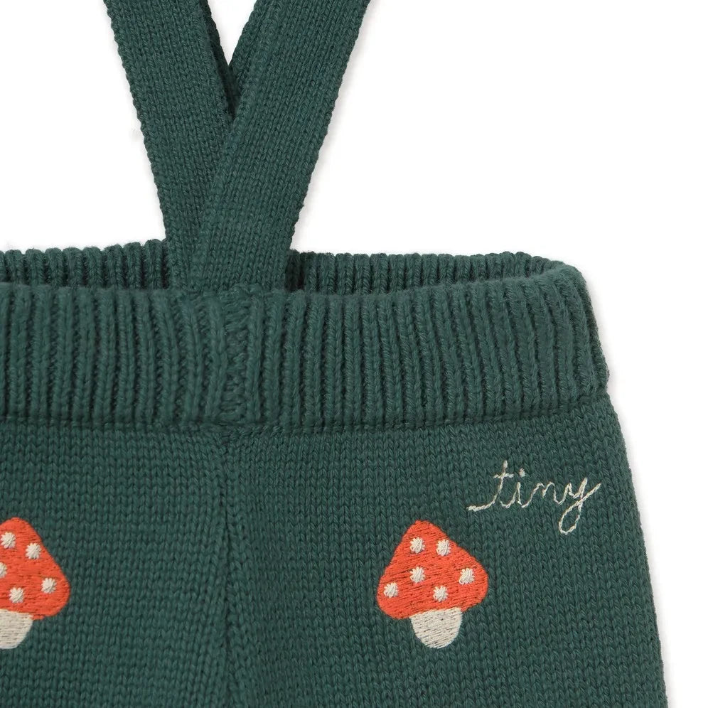Tinycottons – Strickhose mit Pilzmuster | Grün