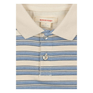 Konges Sløjd - Gepunktetes Gestreiftes Bio-Baumwoll-Polo-Shirt | Blau