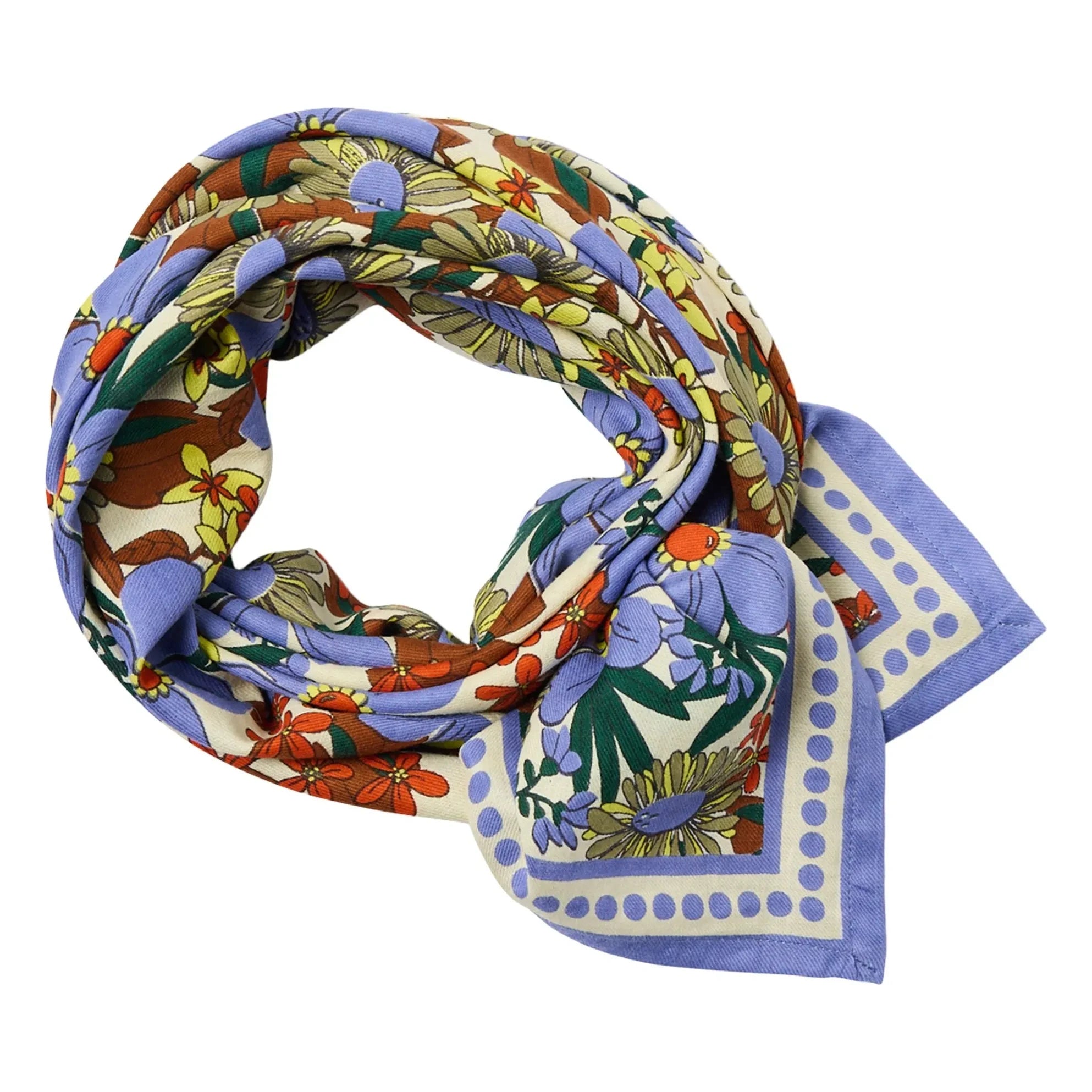 Apaches - Latika Schal mit großem Blumenmuster | Blau