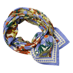 Apaches - Latika Schal mit großem Blumenmuster | Blau
