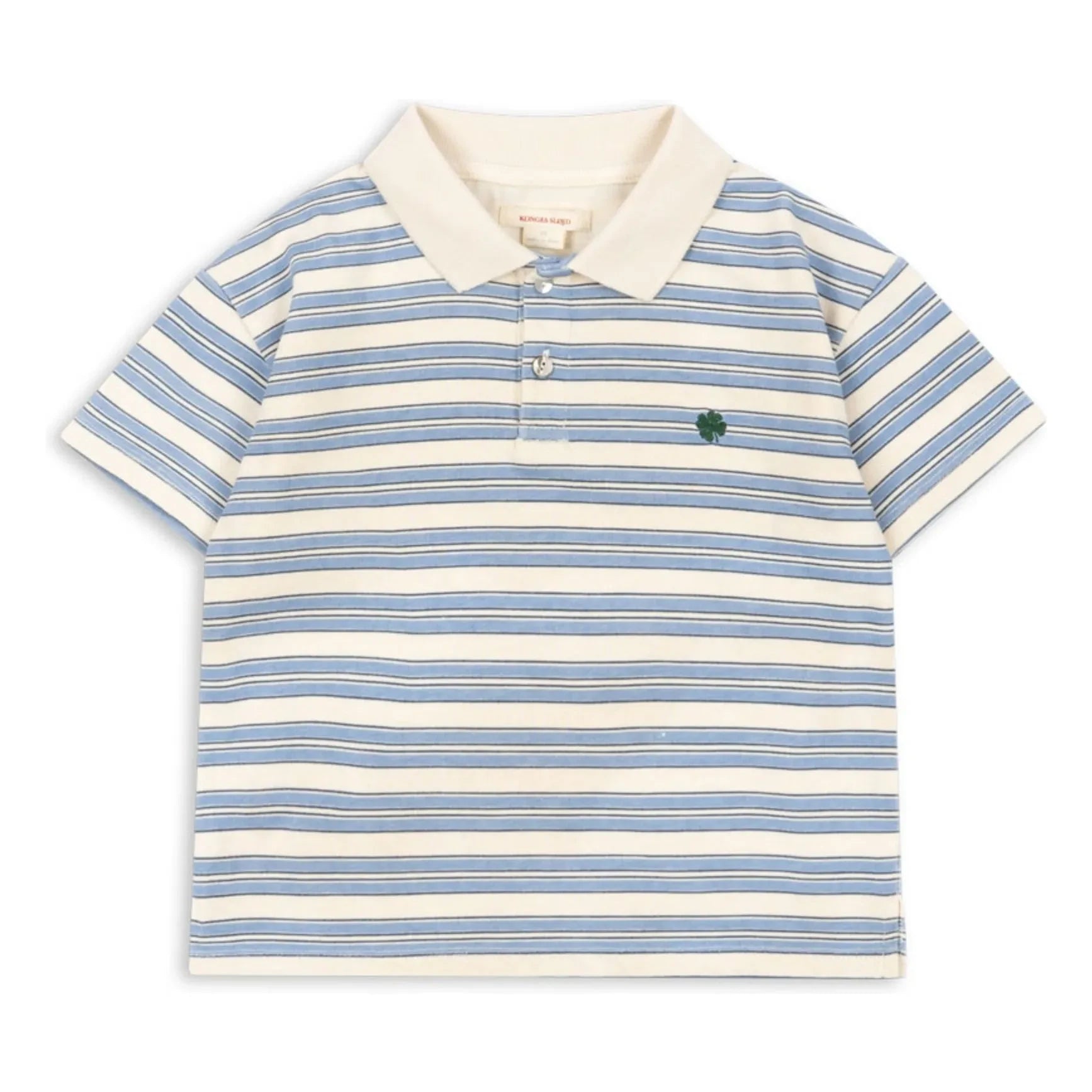 Konges Sløjd - Gepunktetes Gestreiftes Bio-Baumwoll-Polo-Shirt | Blau