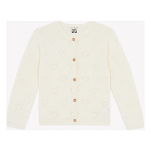 Bonton - Lilou Cœurs Strickjacke | Ecru