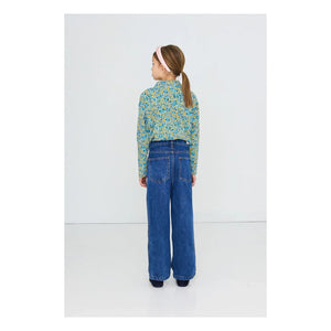 Tinycottons – Gerippter Rollkragenpullover aus Bio-Baumwolle mit Streifen | Blau
