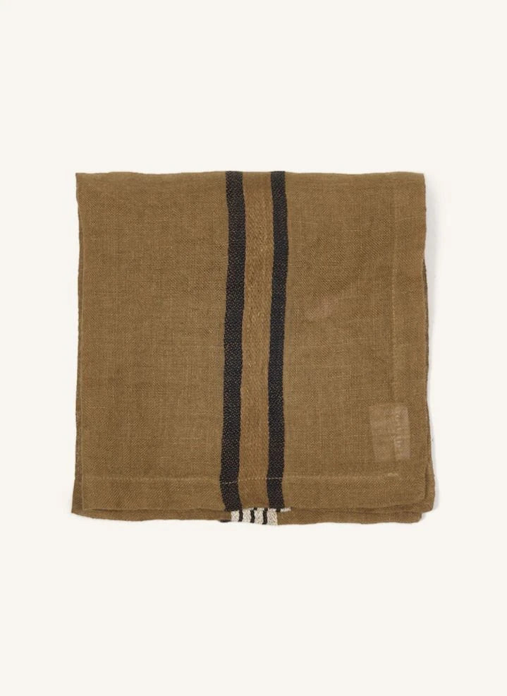 Libeco - Gestreifte Tischserviette | Beige