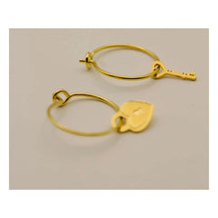 Adorabili - Versteckte asymmetrische Ringohrringe | Gold