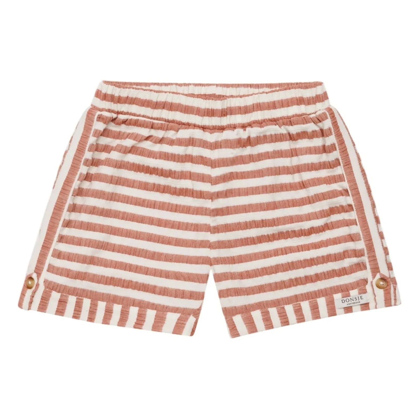 Donsje – Kaatio Gestreifte Bio-Baumwollshorts | Camel