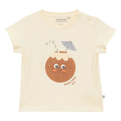 Arsène et Les Pipelettes - Bio-Baby-T-Shirt aus Kokosnuss | Ecru