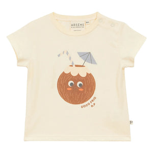 Arsène et Les Pipelettes - Bio-Baby-T-Shirt aus Kokosnuss | Ecru