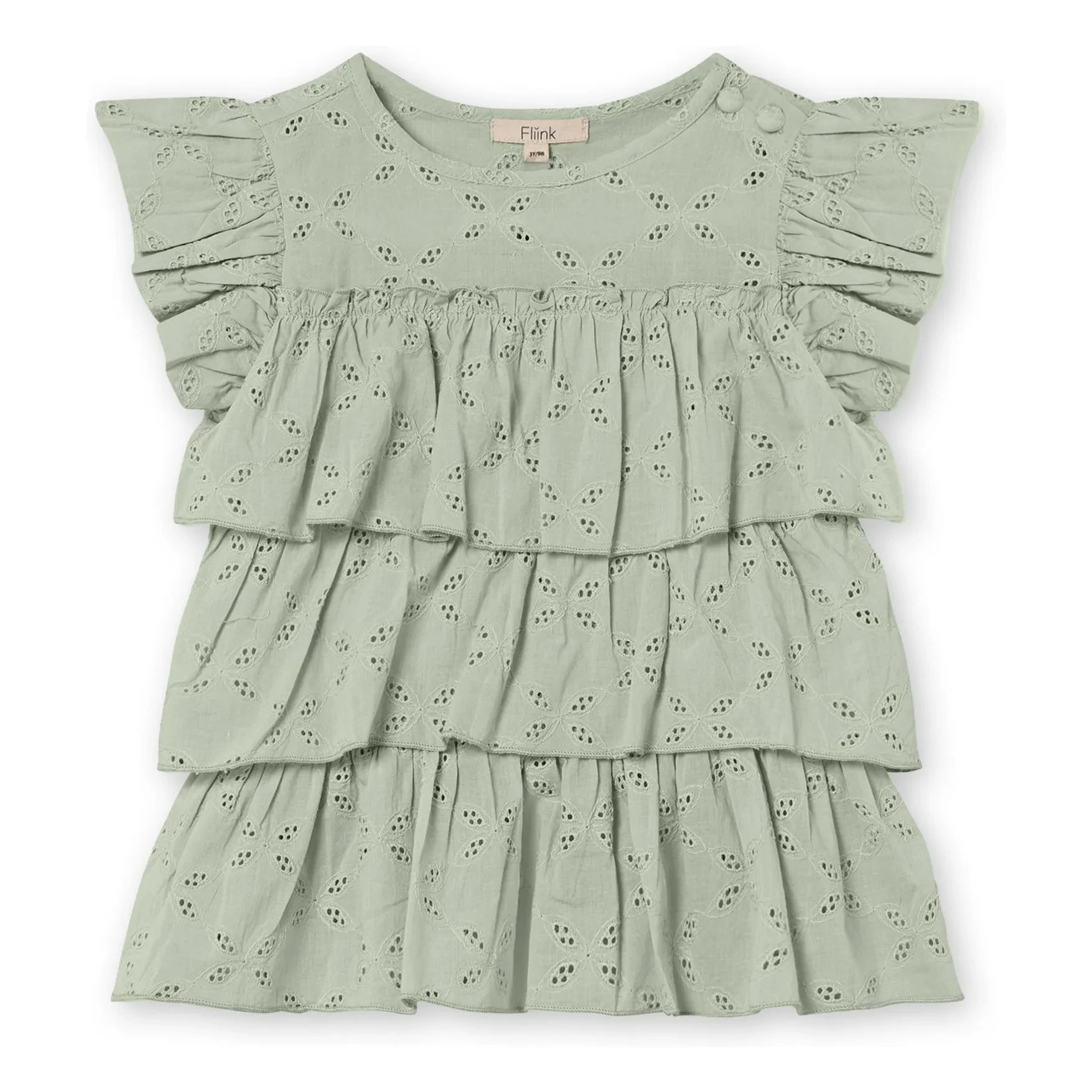 Fliink - Harper Besticktes Top | Hellgrau