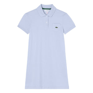 Lacoste – Polokleid aus Bio-Baumwolle | Hellblau