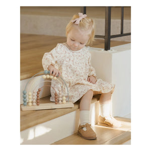 Quincy Mae - Bio-Baumwoll Blumenkleid | Elfenbein