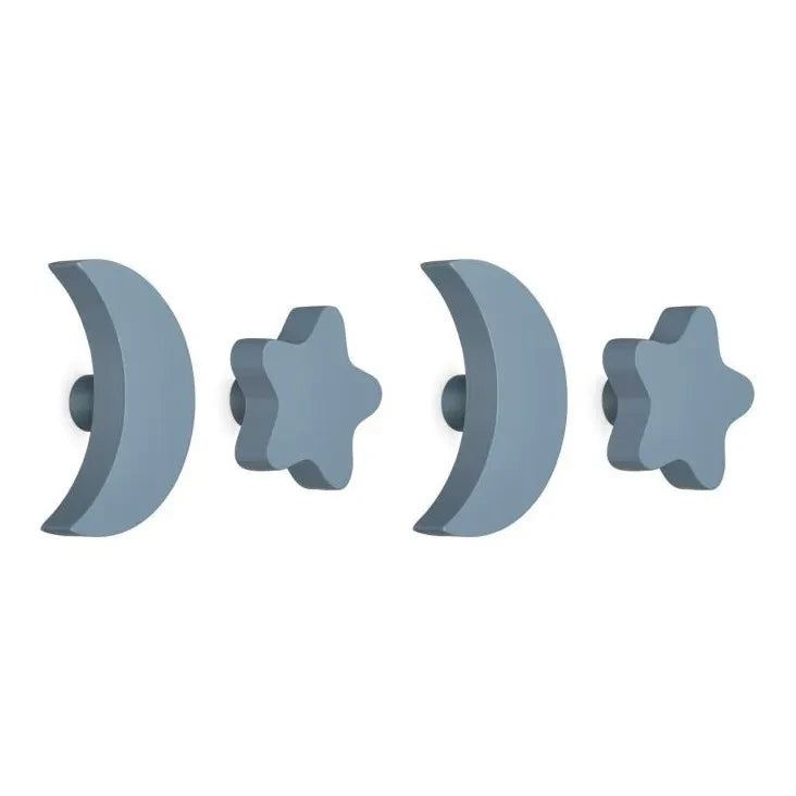 Nofred – Stern- und Mondhaken – 4er-Set | Blau