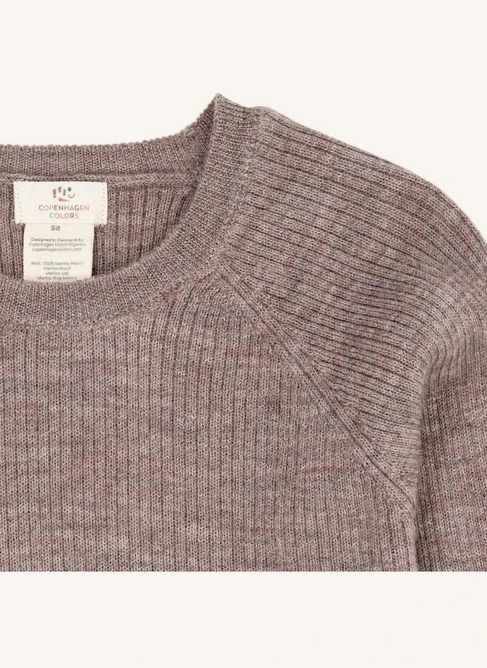 Copenhagen Colors - Klassischer Pullover aus Merinowolle | Taupe Brown