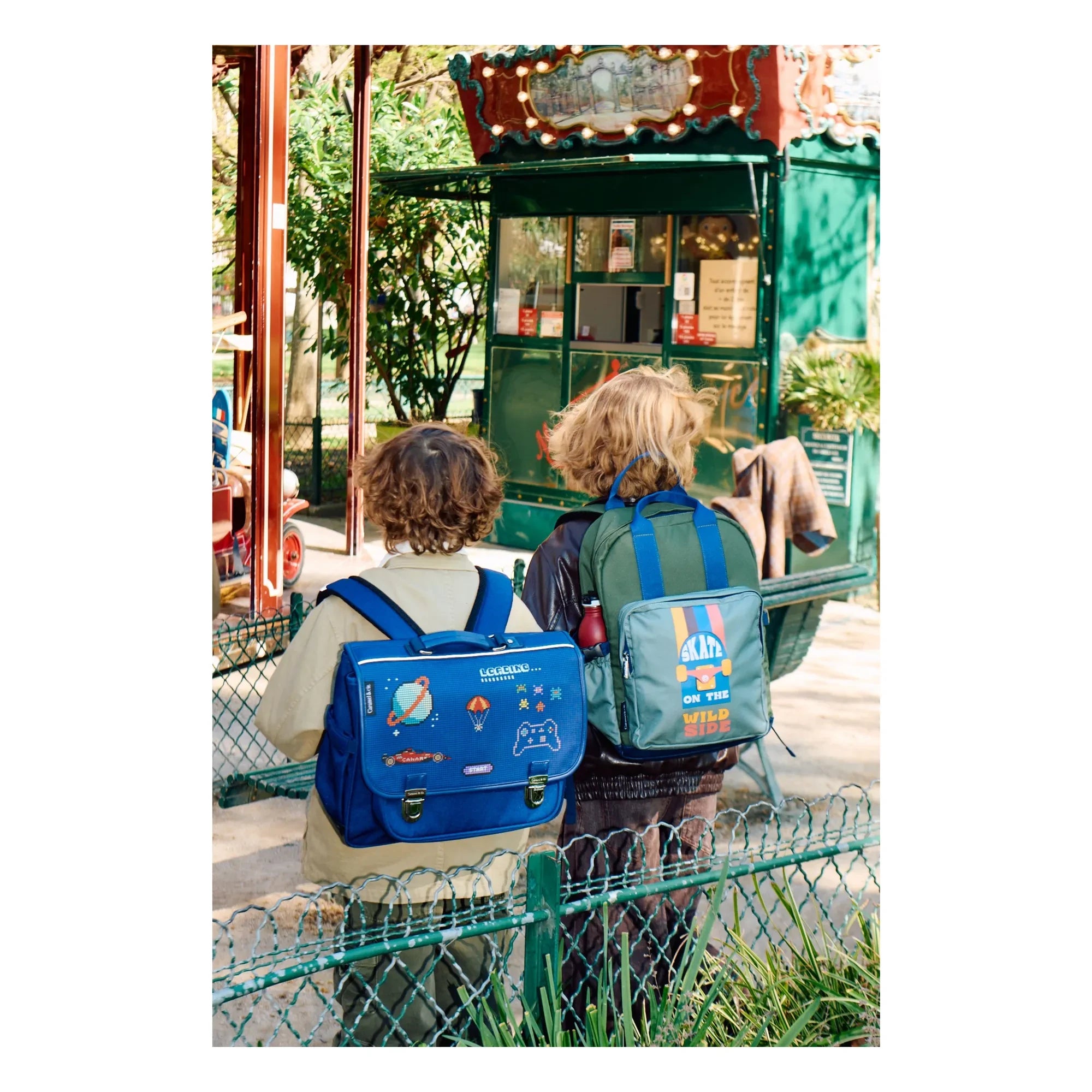 Caramel & Cie - Pixel Art Tasche | Marineblau