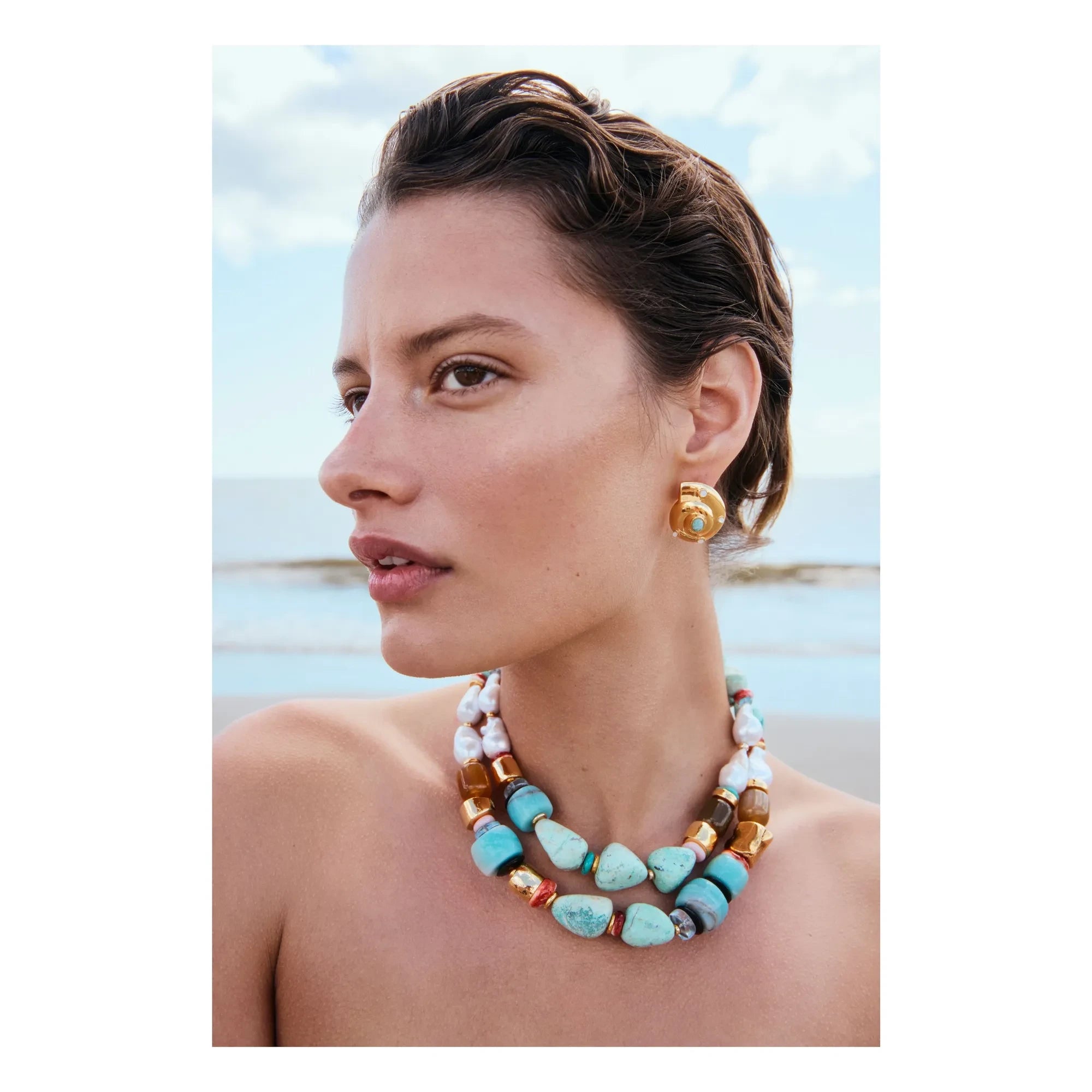 Lizzie Fortunato - Nautilus Ohrringe | Gold
