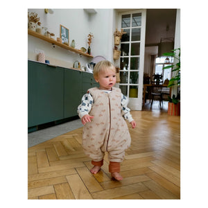 Tante Reine - Coeur Bio-Baumwoll-Schlafsack mit Füßen | Creme