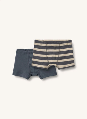 Wheat - 2'li Louis Coton Bio Boxer şort | Kömür grisi
