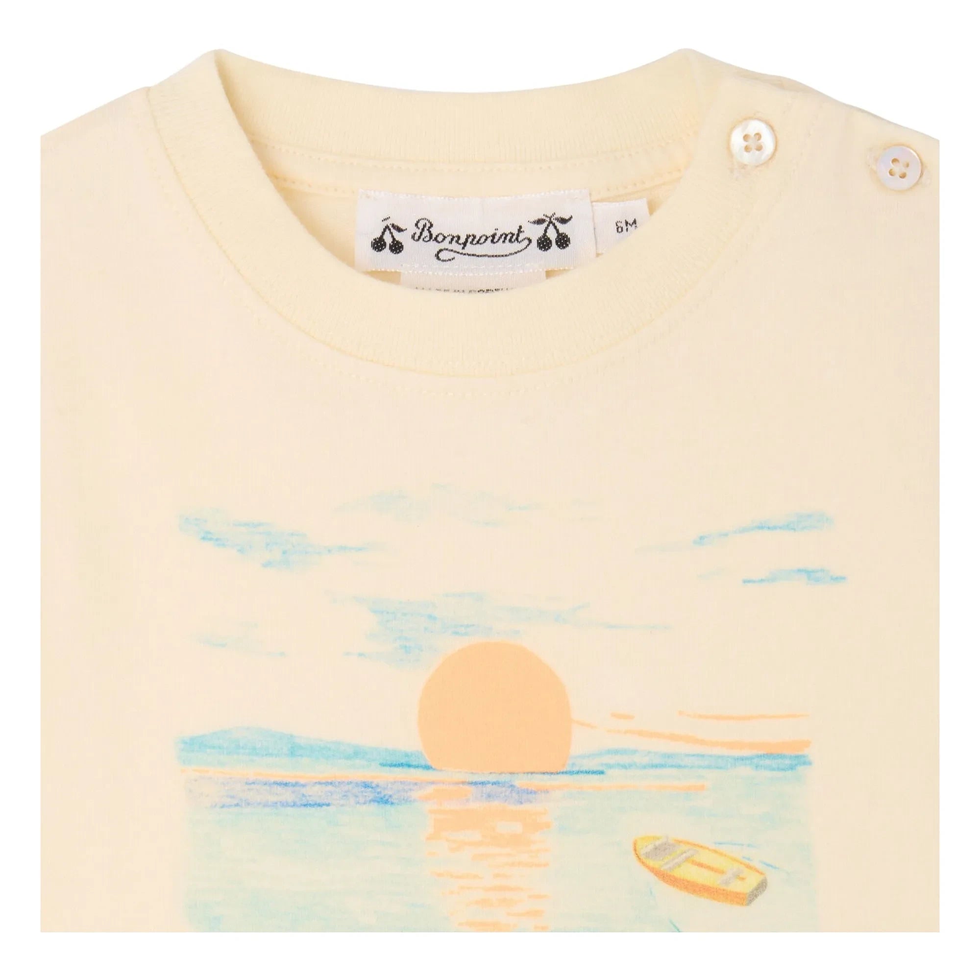 Bonpoint - Tom Bain de Soleil T-Shirt aus Bio-Baumwolle | Ecru