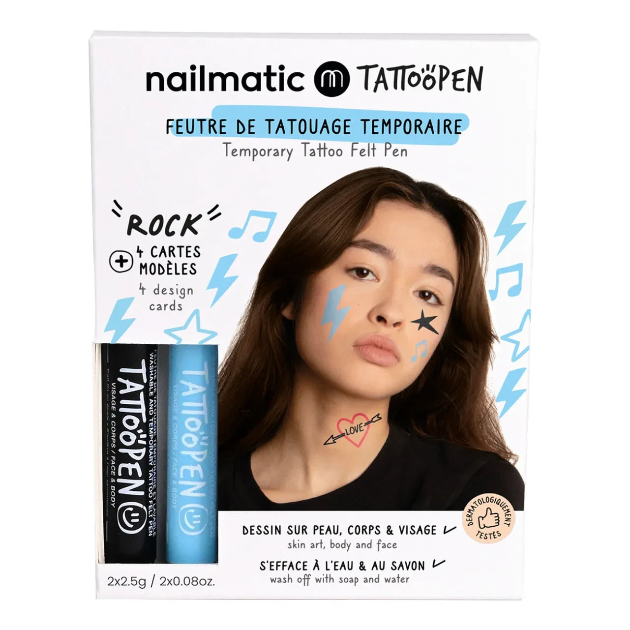 Nailmatic Kids - Tattoopen Rock Tattoo-Filzstift Doppelset