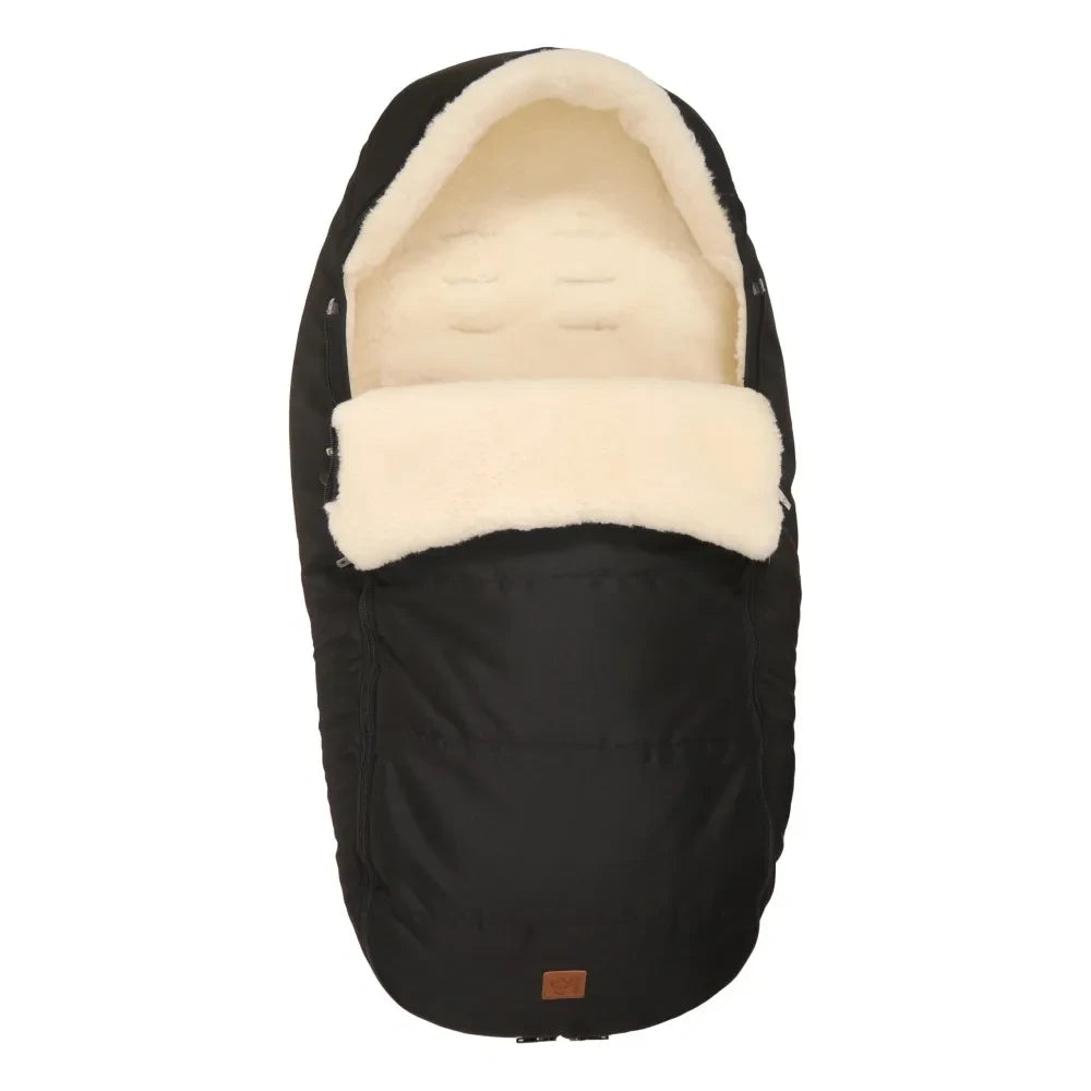 Kaiser - Premium Lammfellfußsack | Schwarz