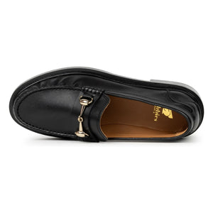 Bobbies - Cardi Lamb Leder-Loafer | Schwarz