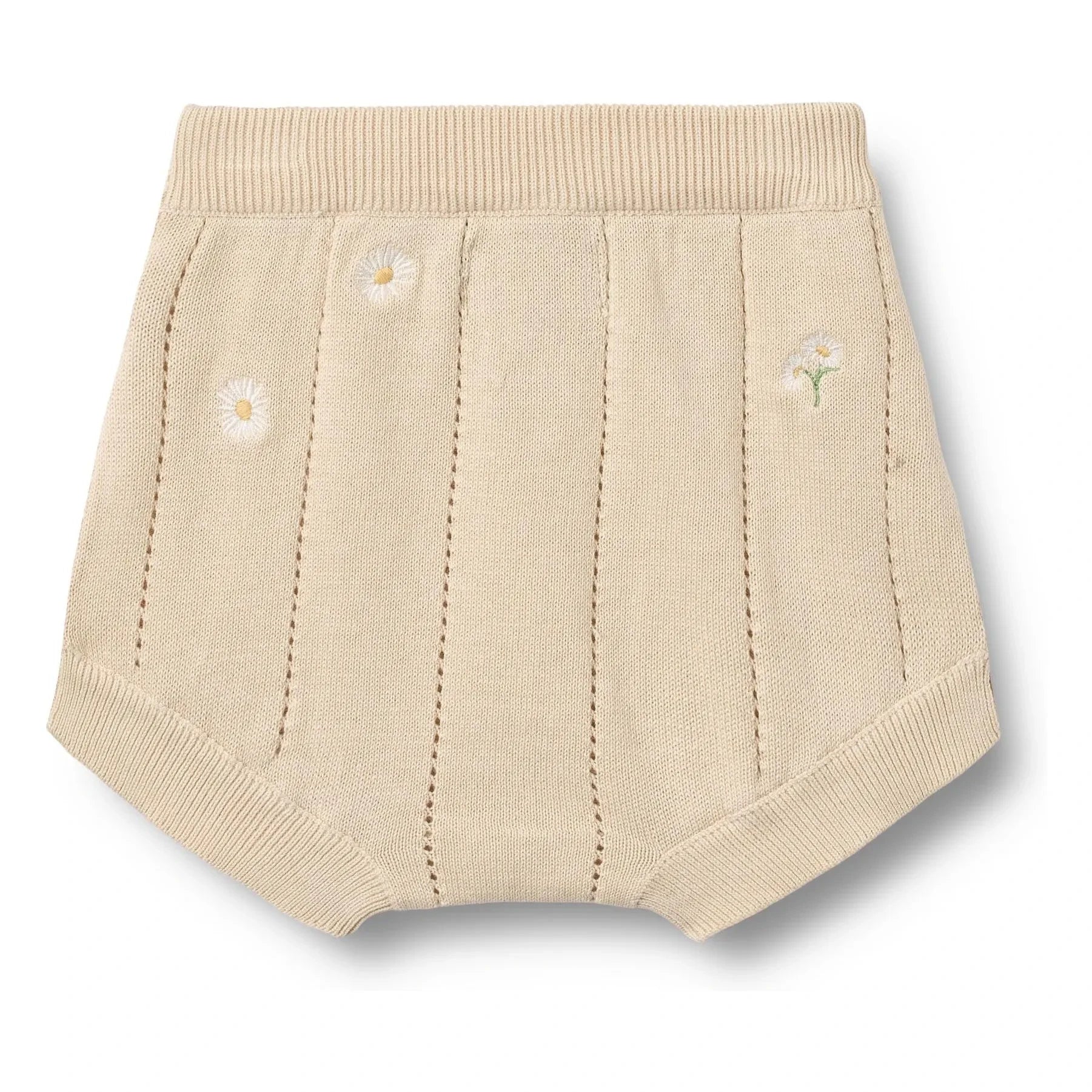 Wheat - Dua Flowers Organic Cotton Strickshorts | Ecru