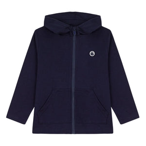 Petit Bateau - Kapuzenpullover mit Reißverschluss | Marineblau