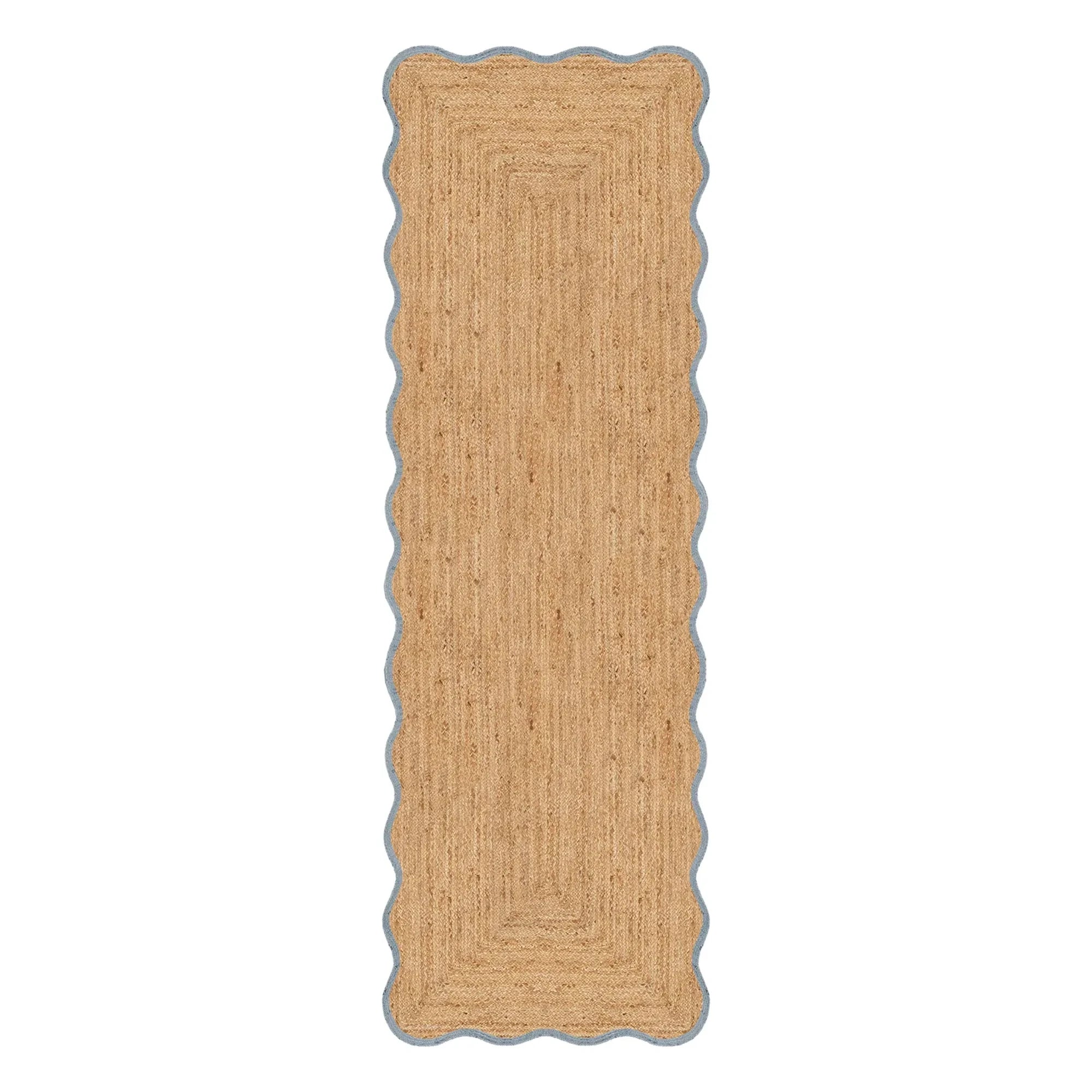 Layered - Muschel-Jute-Läufer | Blau