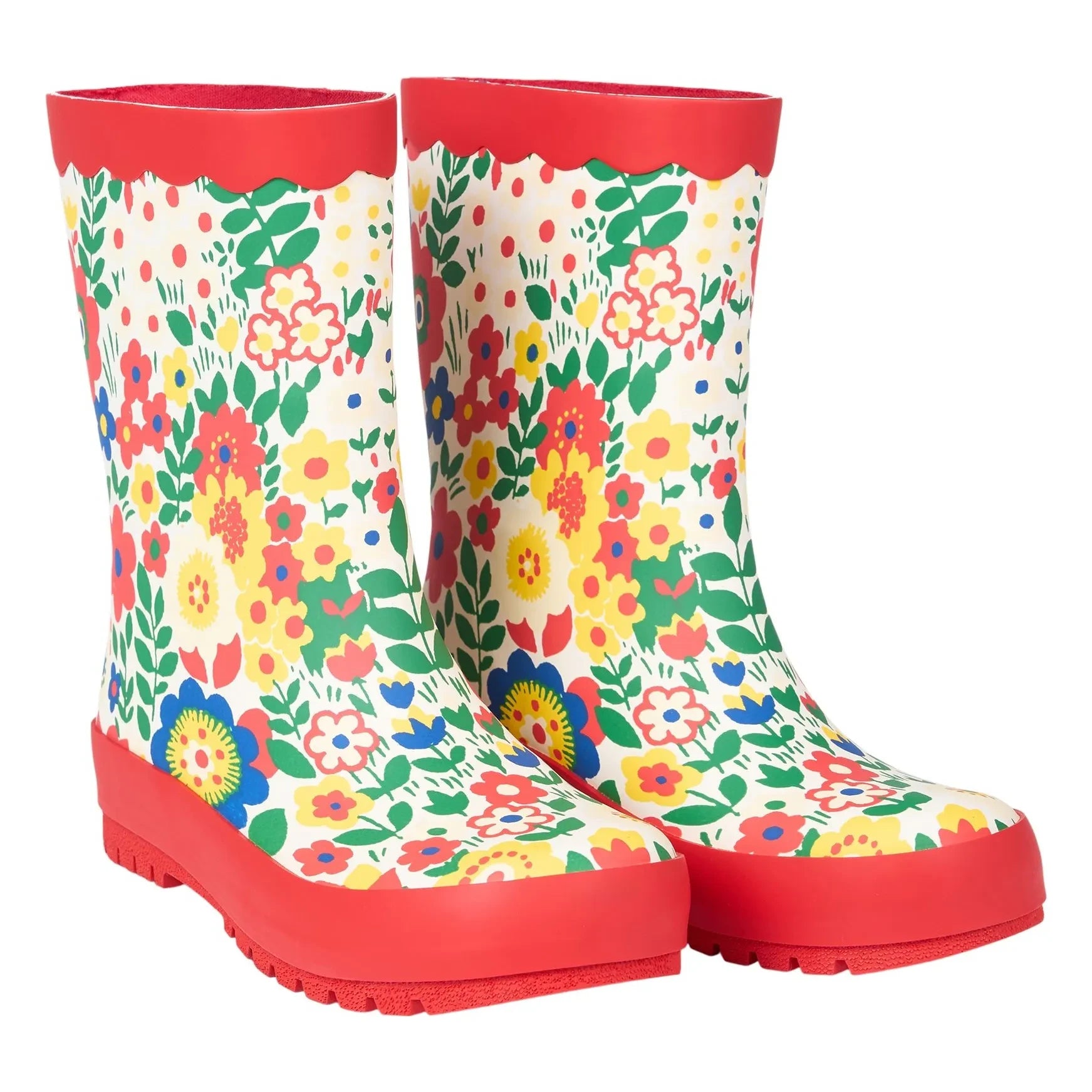 Stella McCartney Kids - Blumen-Gummistiefel | Rot