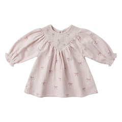 Quincy Mae - Organisches Baumwoll-Musselin-Knotenkleid | Flieder