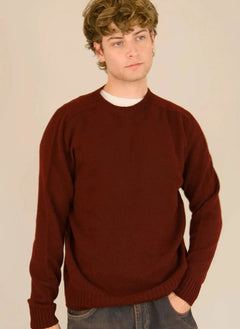 Origin Knitwear - Nahtloser Wollpullover | Bordeaux