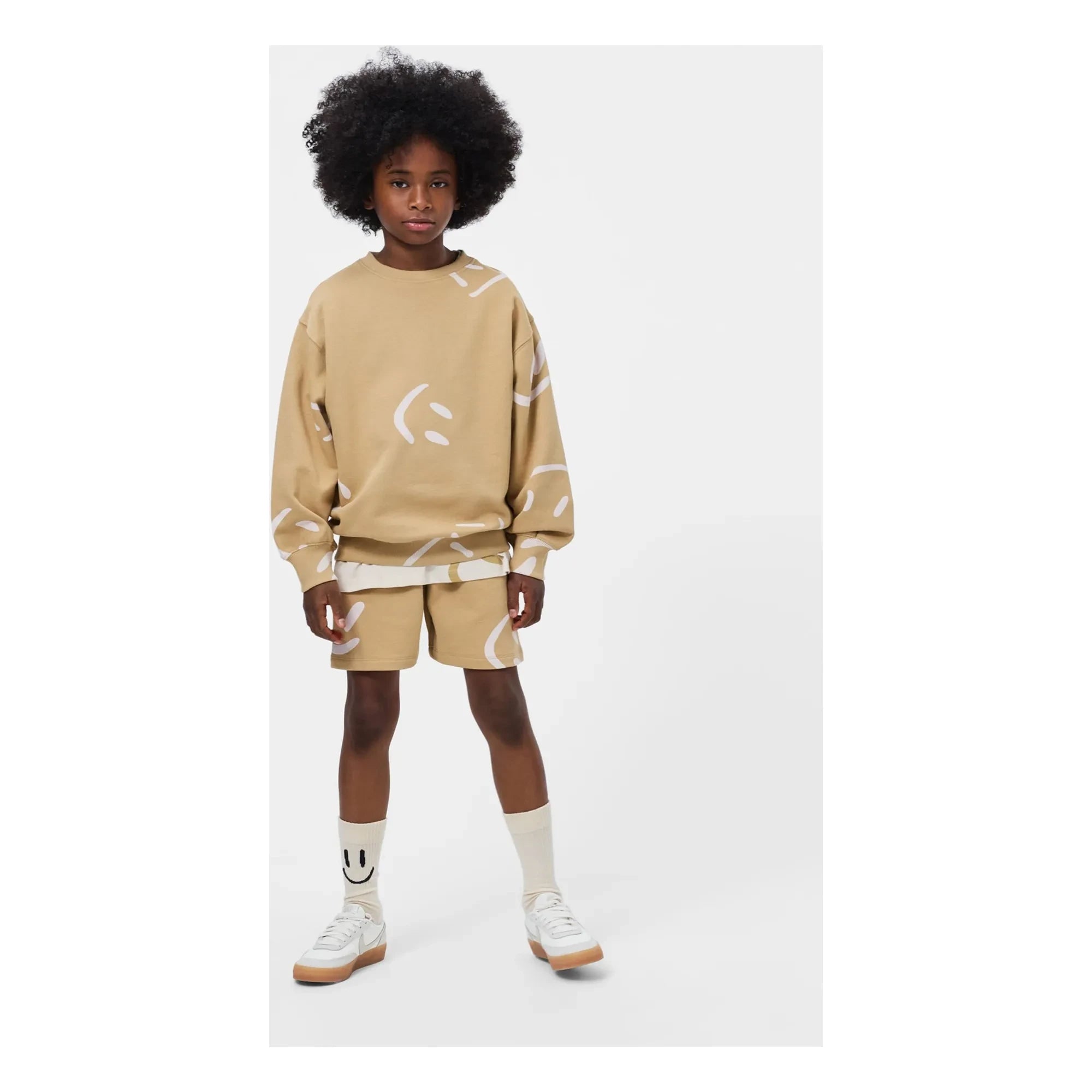 Molo - Monti Smiles Bio-Baumwoll-Sweatshirt | Beige